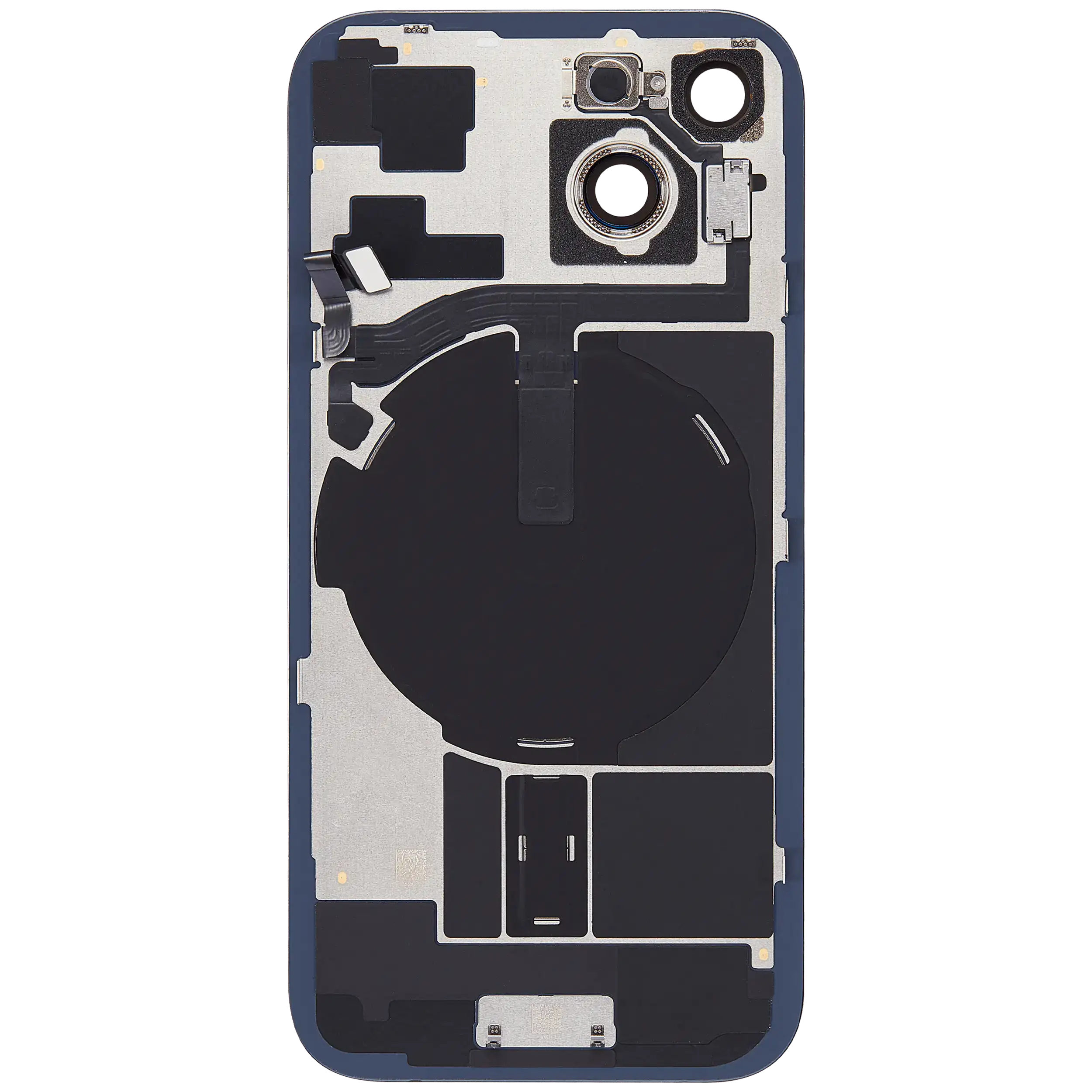 Rückglas mit MagSafe Magnet & NFC & Taschenlampen-Flexkabel für iPhone 15 (ausgebautes Originalteil: Grade B) (Black (Schwarz)) – Bild 4