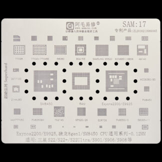 Reballing Stencil für IC Chip für Samsung Galaxy S22 / S22 Plus / S22 Ultra (Amaoe)