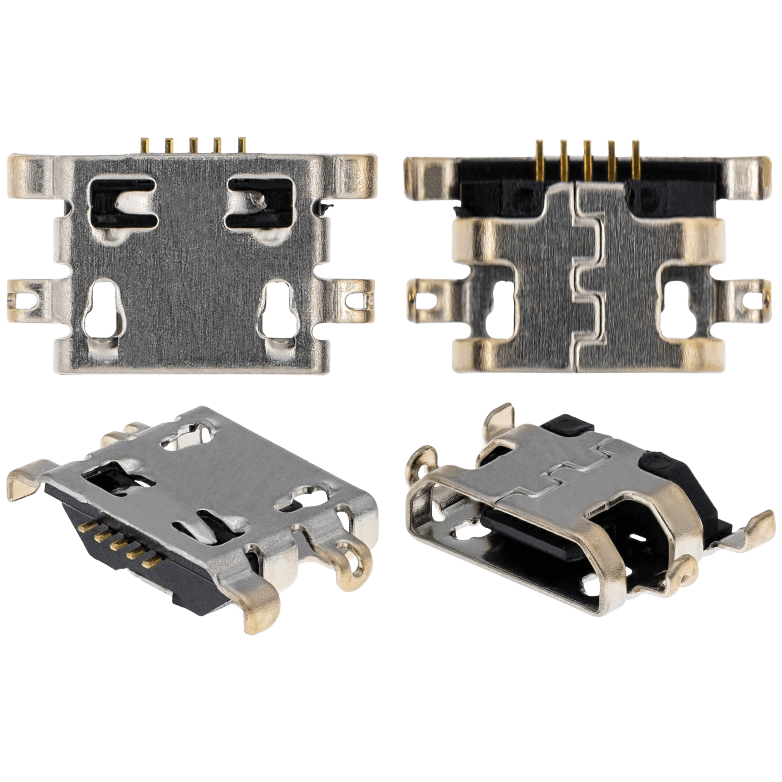 Ladebuchse Löten erforderlich - 05 Pin - Micro B - 4 Anchor Points (C104) – Bild 2