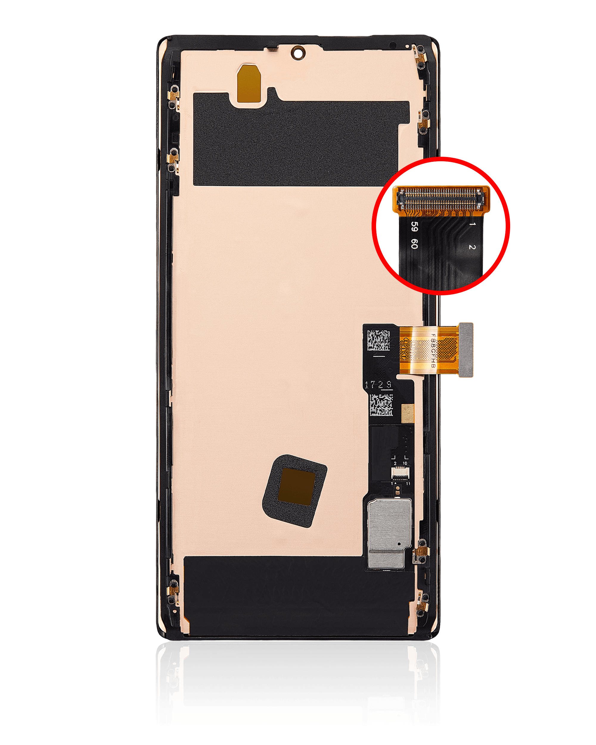 OLED Display mit Rahmen (ohne Fingerprint Sensor) für Google Pixel 6 Pro (Aftermarket Plus) – Bild 4
