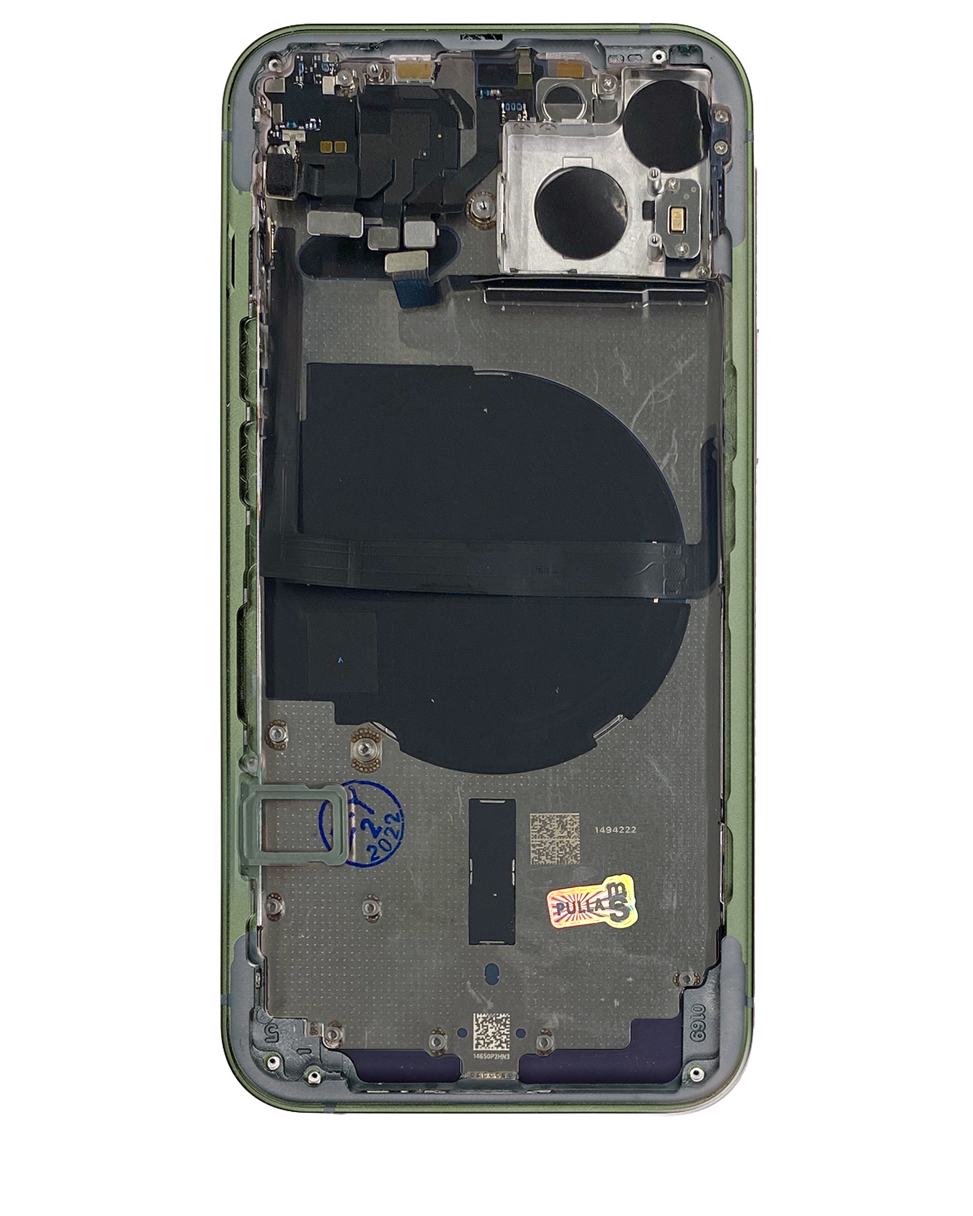Rückgehäuse mit Kleinteilen für iPhone 13 (EU / globale Version) (ausgebautes Originalteil: Grade C) (Green (Grün)) – Bild 3