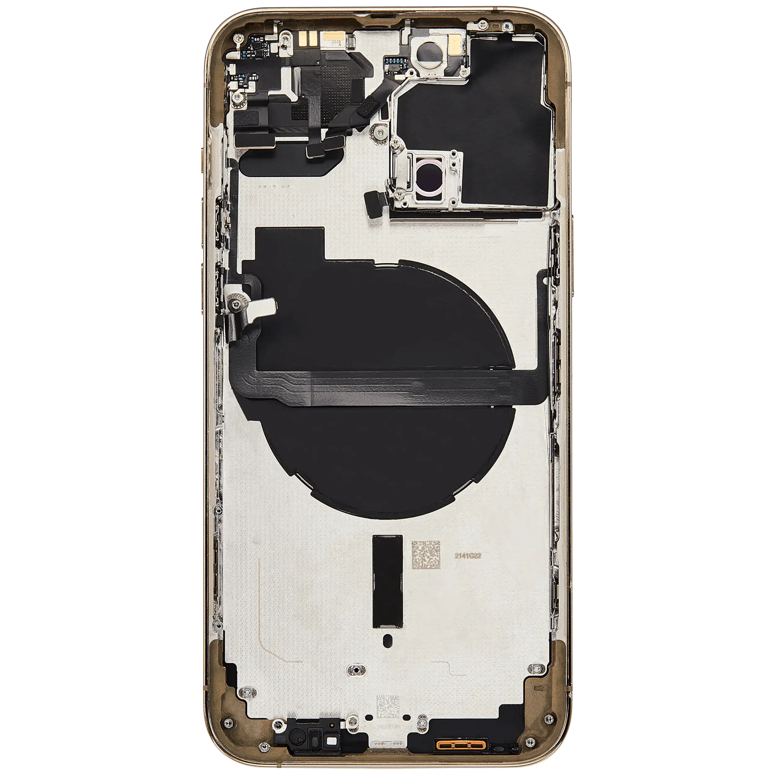 Rückgehäuse mit Kleinteilen für iPhone 13 Pro Max (EU / globale Version) (ausgebautes Originalteil: Grade B) (Gold) – Bild 4