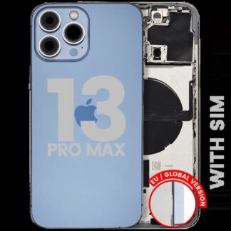 Rückgehäuse mit Kleinteilen für iPhone 13 Pro Max (EU / globale Version) (ausgebautes Originalteil: Grade C) (Sierra Blue)