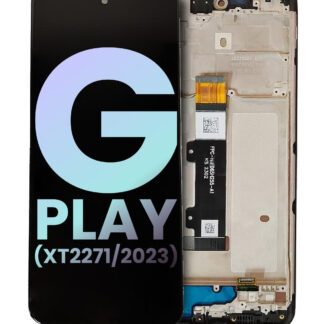 LCD Display mit Rahmen für Motorola Moto G Play (XT2271 / 2023) (Original) (Deep Indigo)