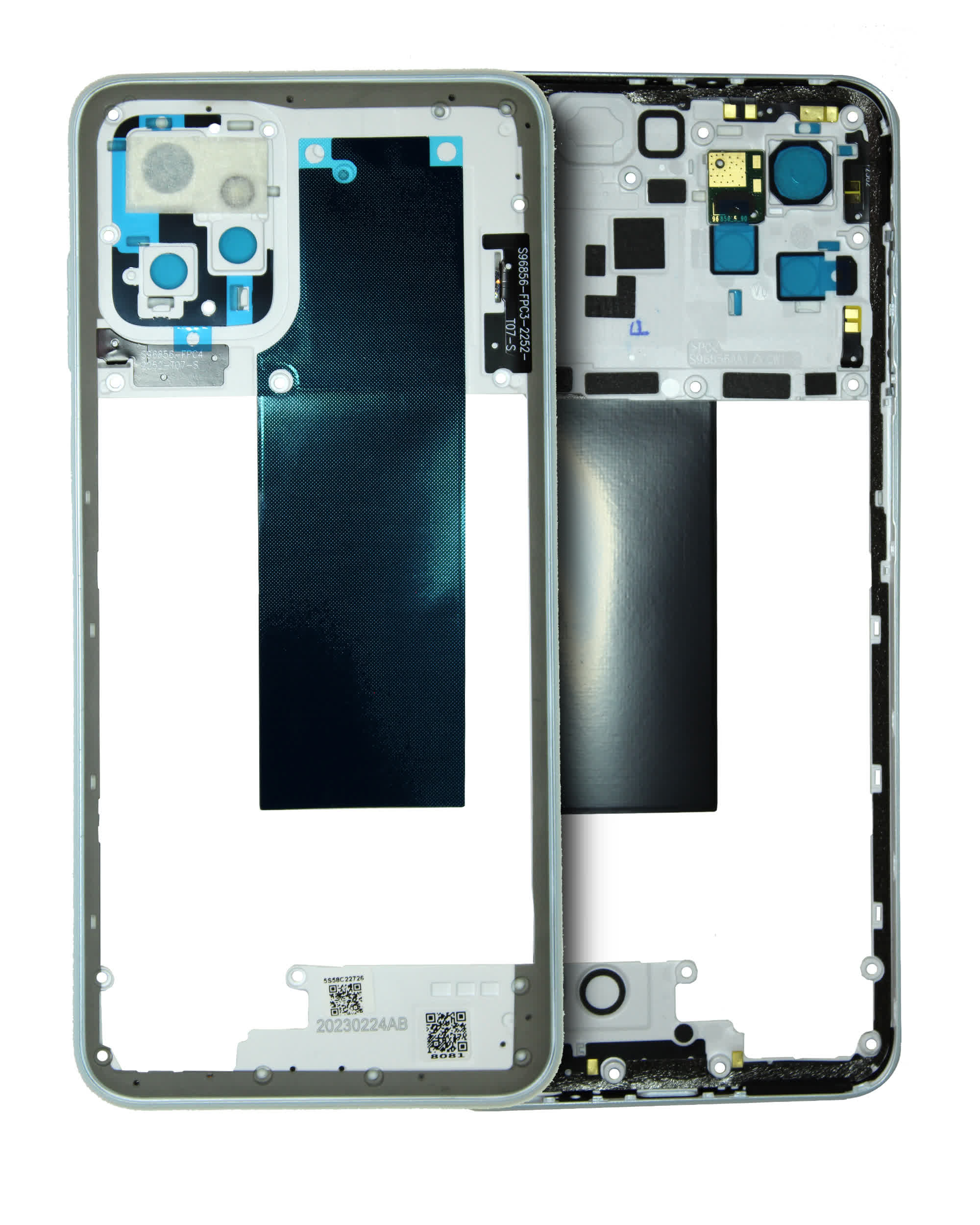 Mid - Gehäuse für Motorola Moto G Power 5G (XT2311 / 2023) (Original) (Bright White)