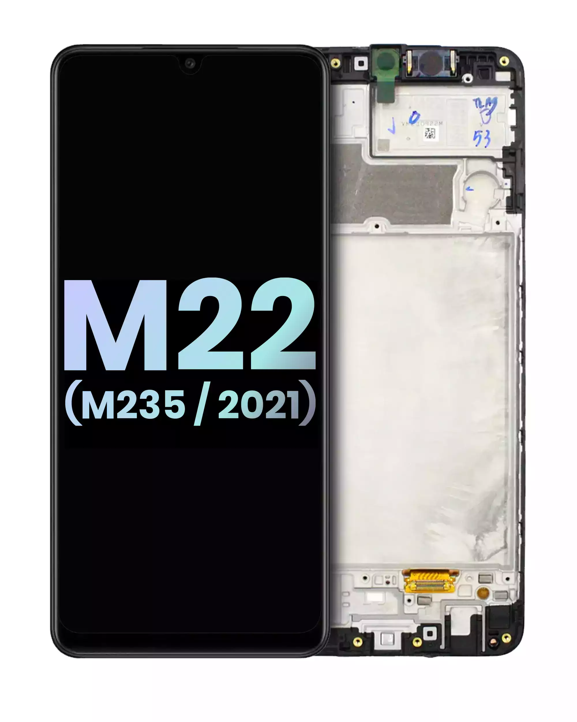 LCD Display mit Rahmen für Samsung Galaxy M22 (M235 / 2021) (Service Pack) – Bild 2