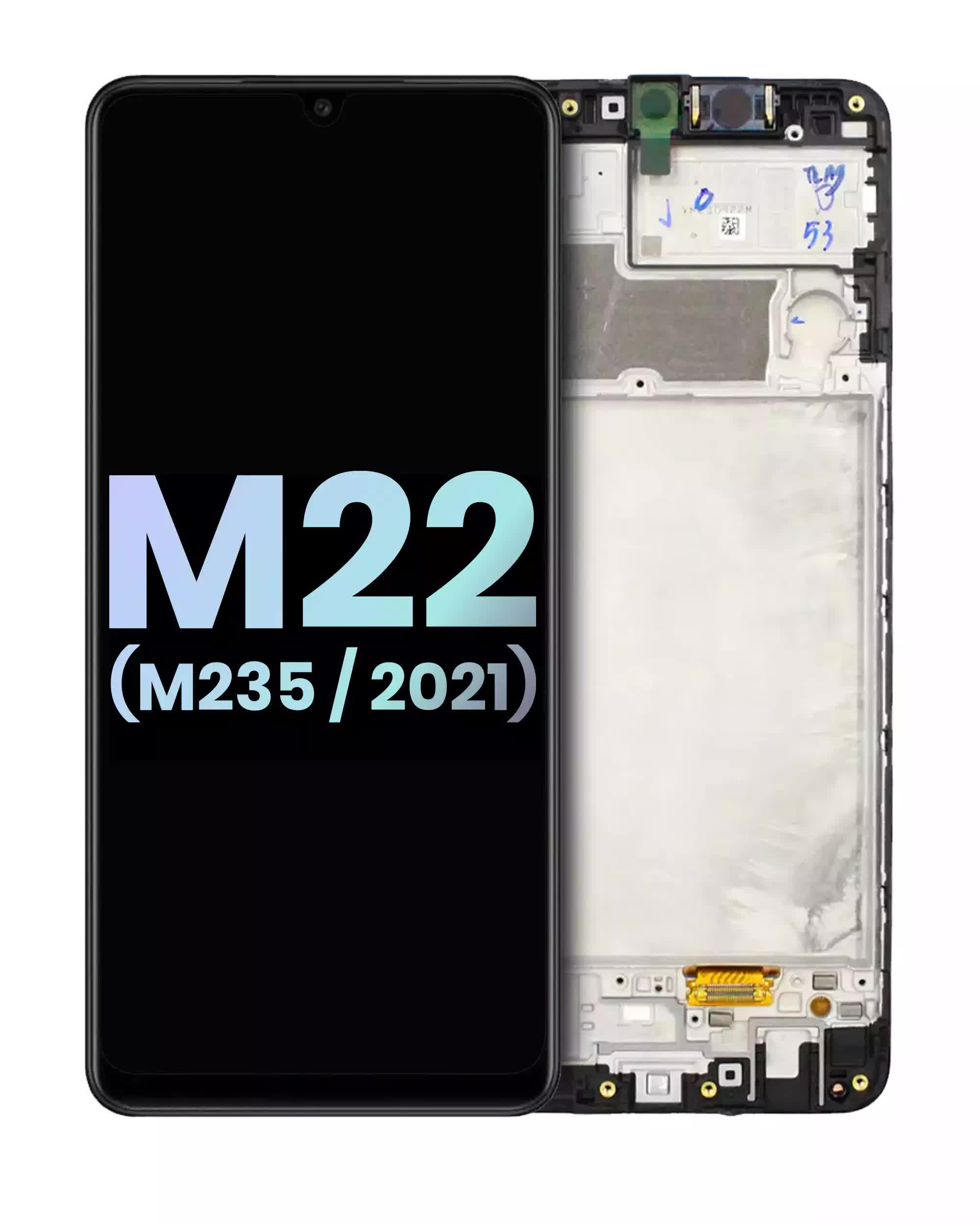LCD Display mit Rahmen für Samsung Galaxy M22 (M235 / 2021) (Service Pack)