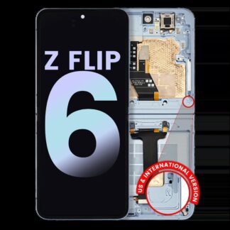 Inner OLED Display mit Rahmen für Samsung Galaxy Z Flip 6 5G (US & International) (Service Pack) (Blue (Blau))