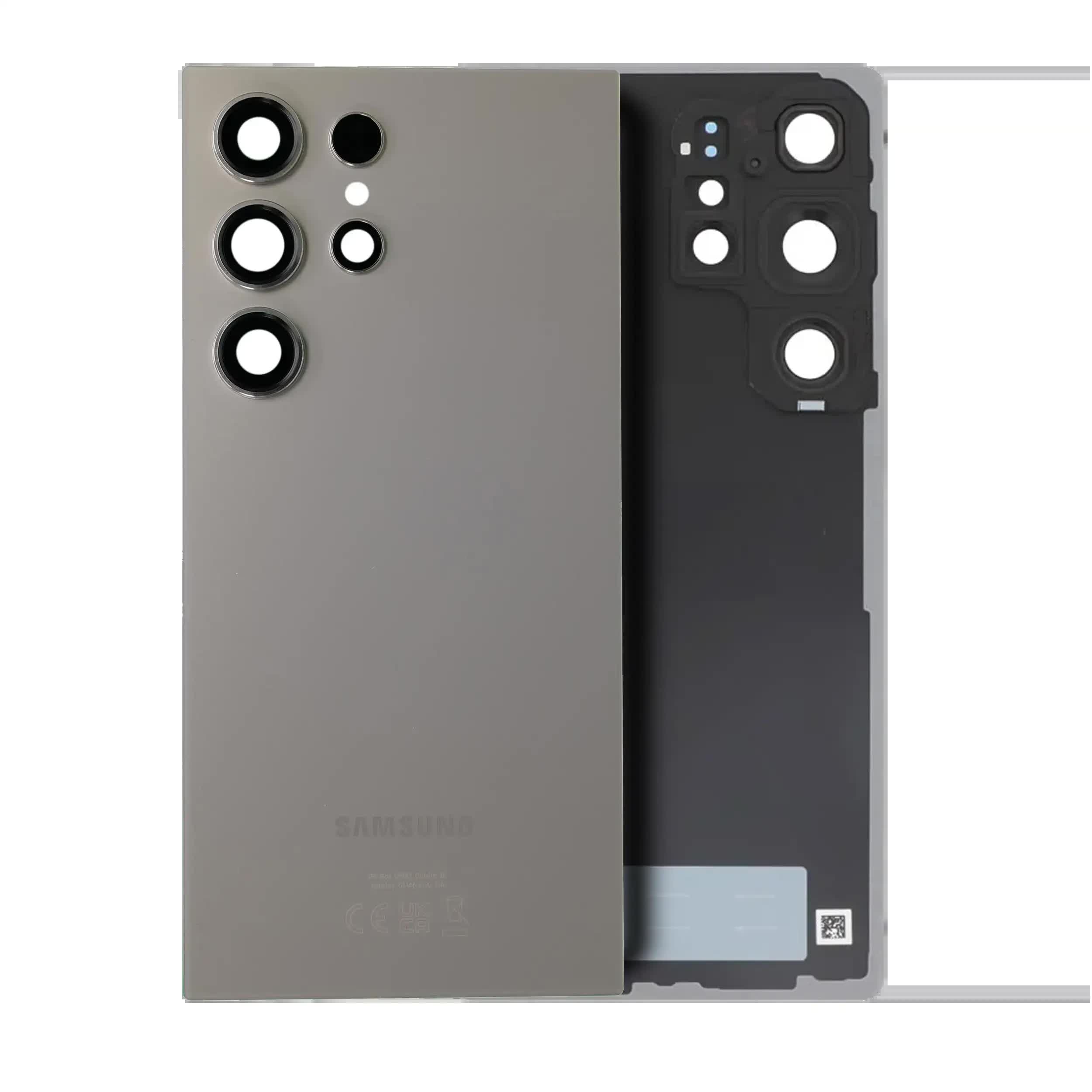 Rückdeckelglas mit Kameraglas für Samsung Galaxy S25 Ultra 5G (Service Pack) (Titanium Gray (Grau))