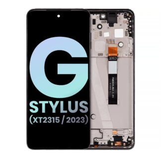 LCD Display mit Rahmen für Motorola Moto G Stylus 5G (XT2315 / 2023) (Original) (Cosmic Black)