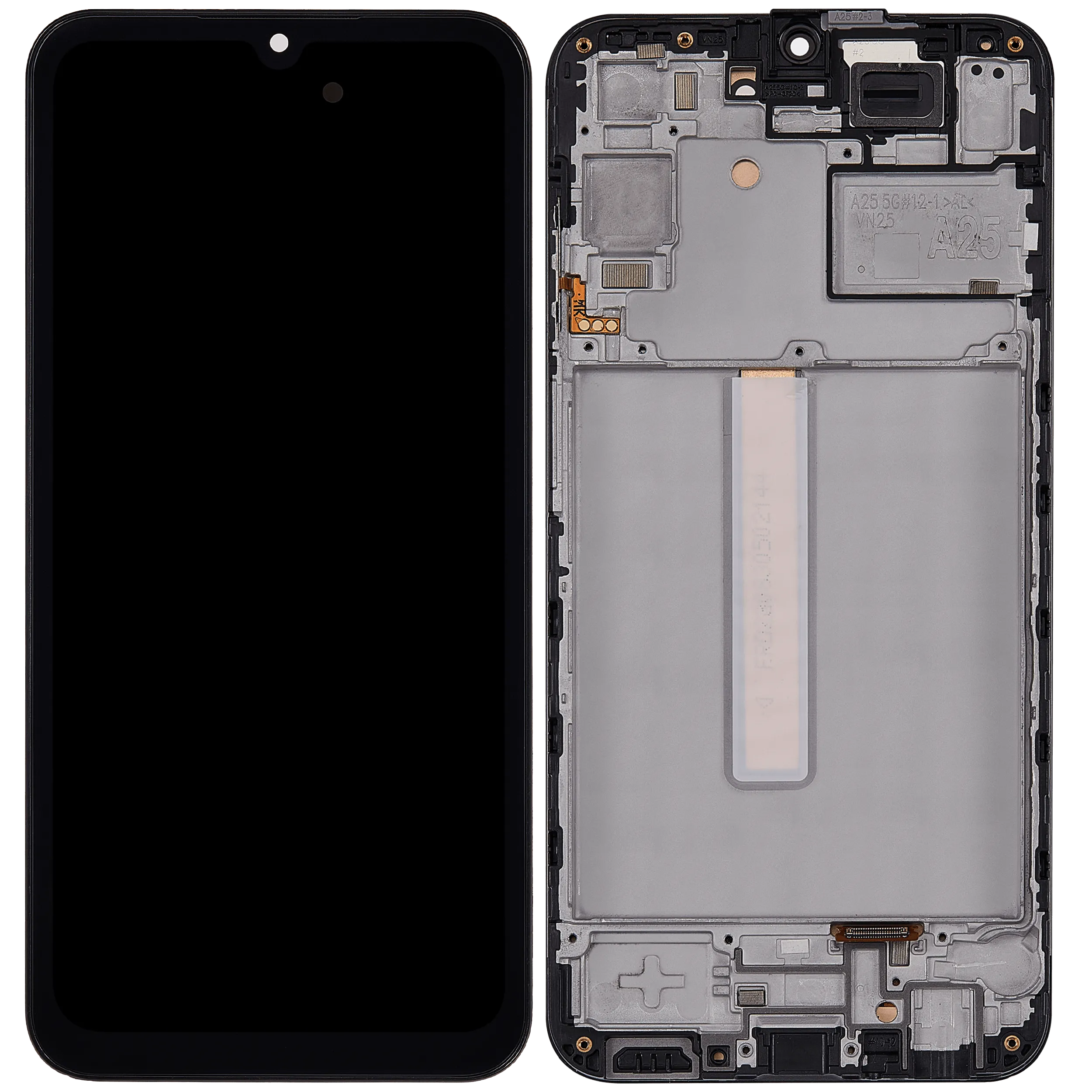 OLED Display mit Rahmen für Samsung Galaxy A25 5G (A256 / 2023) (6.46")(Aftermarket Plus) – Bild 2