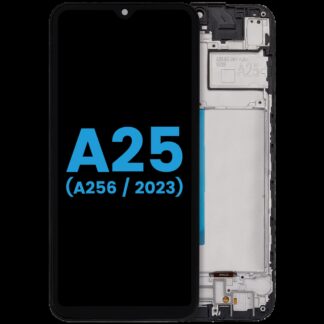 LCD Display mit Rahmen für Samsung Galaxy A25 5G (A256 / 2023) (Aftermarket: incell )