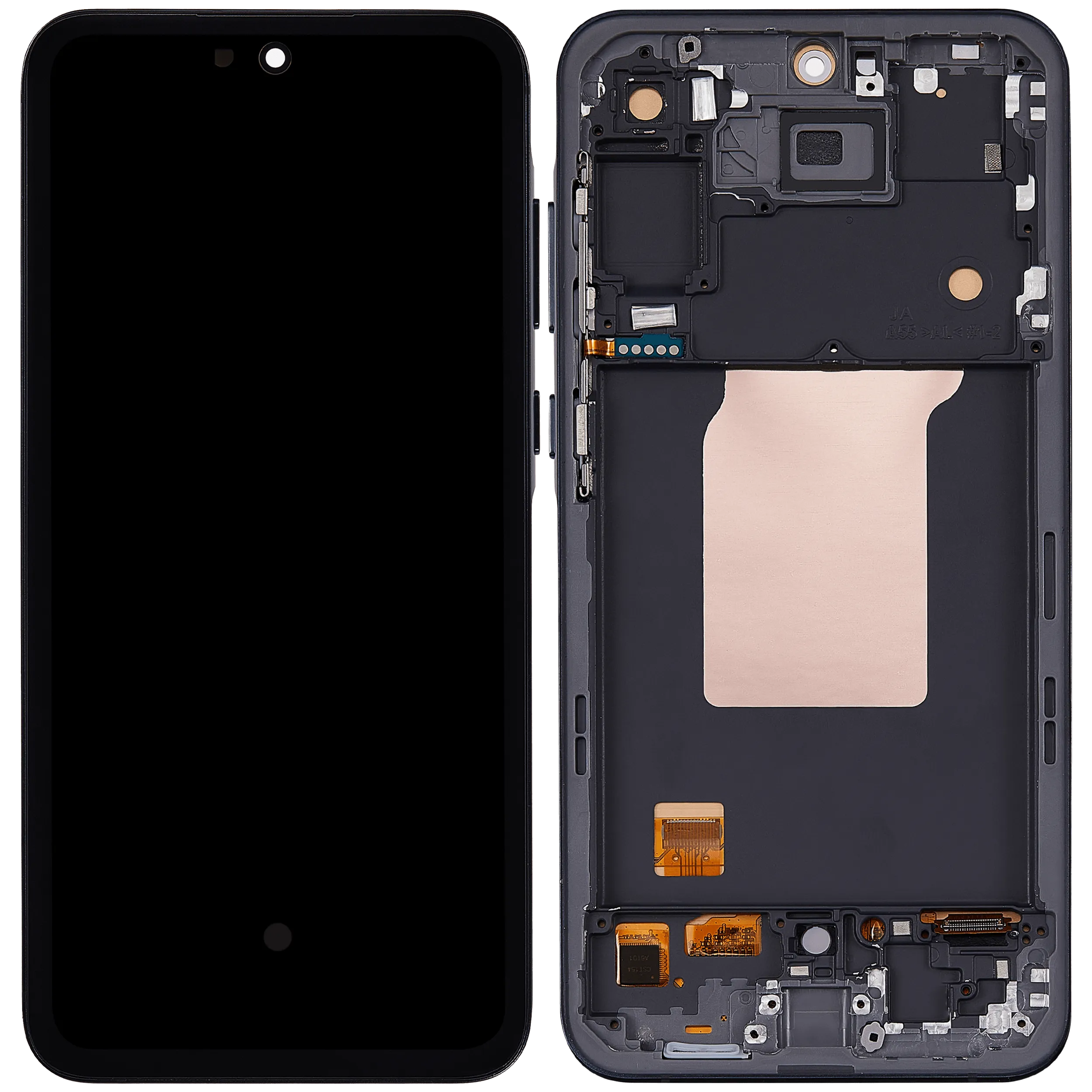 OLED Display mit Rahmen für Samsung Galaxy A55 (A556 / 2024) (6.62") (Aftermarket Plus) (Navy) – Bild 2