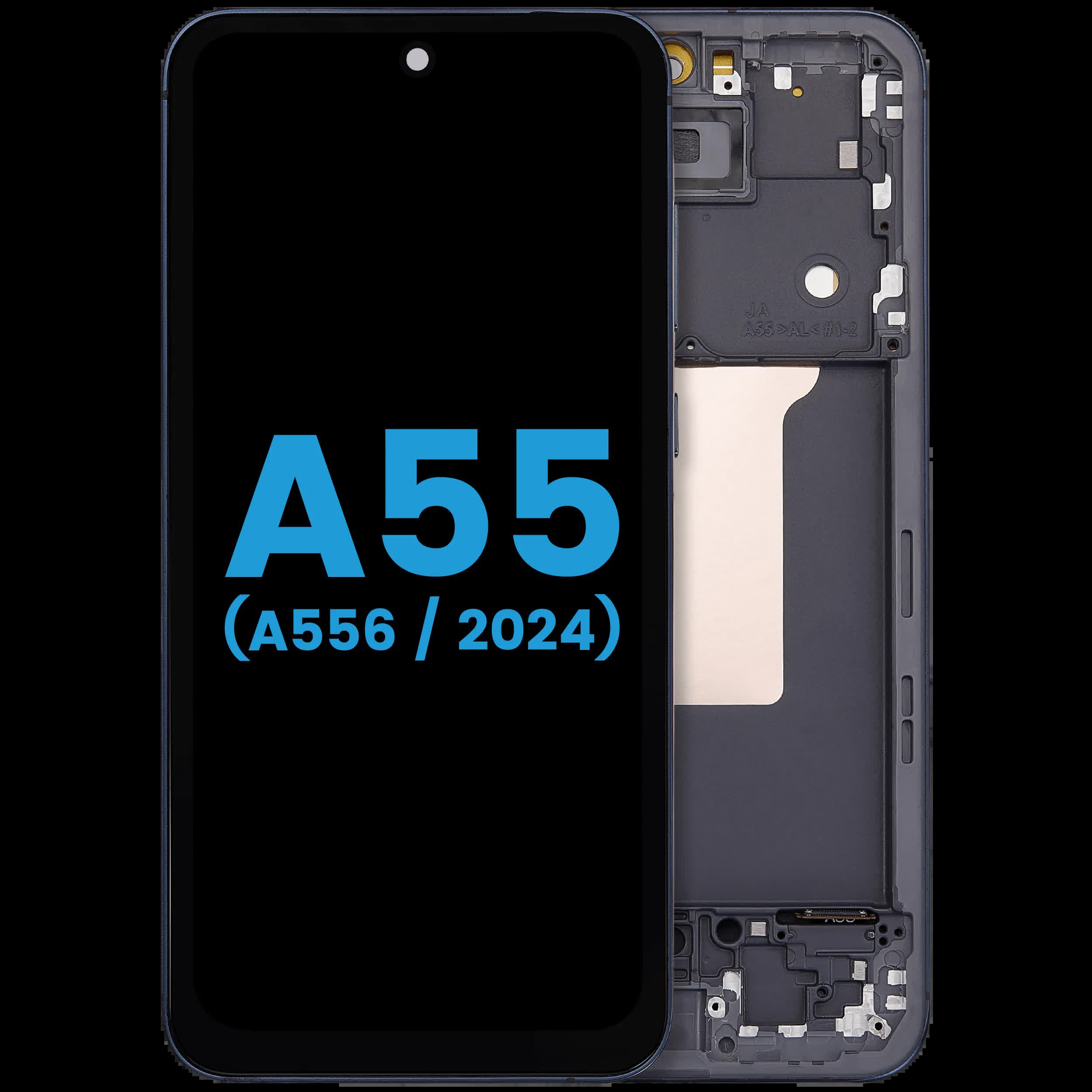 LCD Display mit Rahmen für Samsung Galaxy A55 (A556 / 2024) (Aftermarket incell ) (Navy)