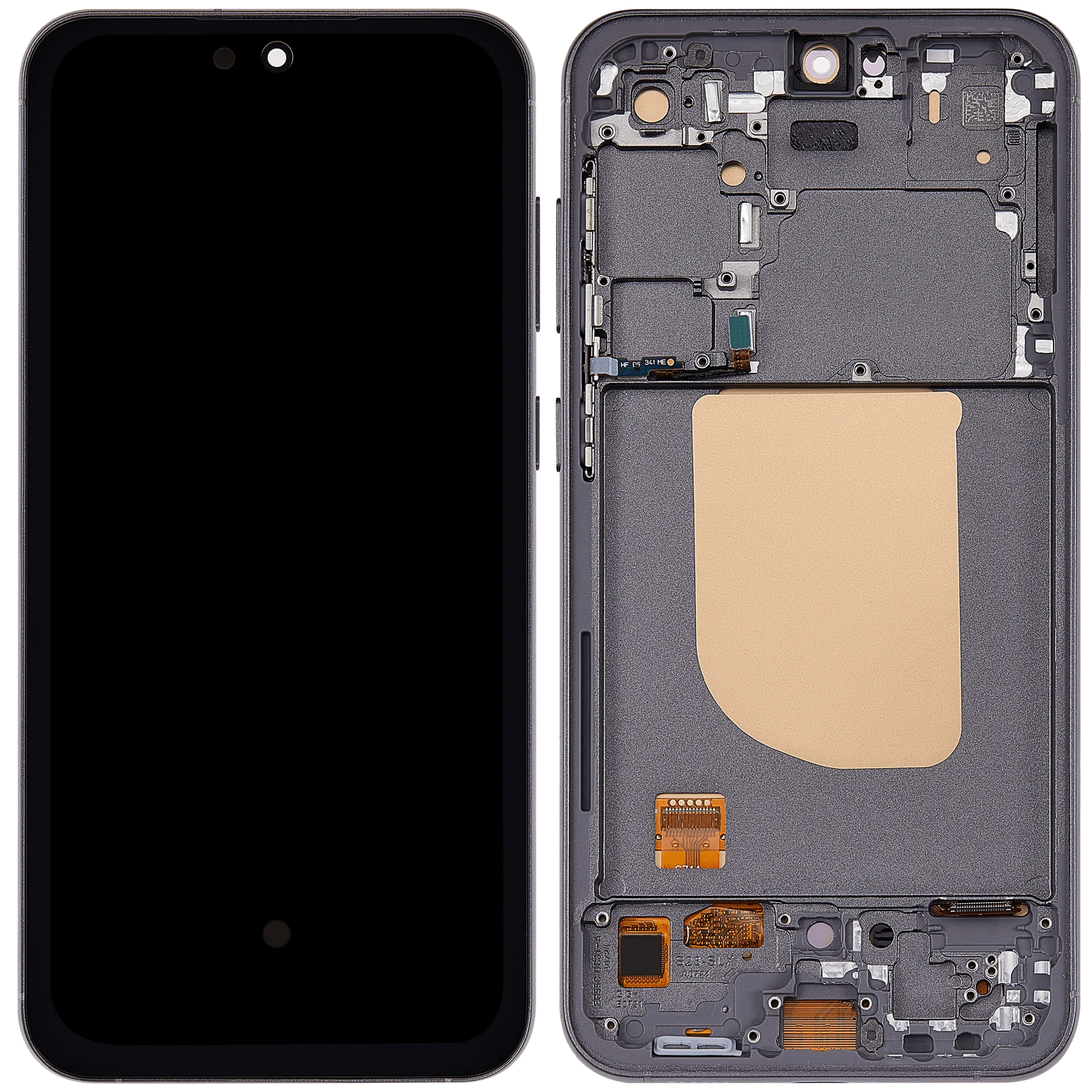 OLED Display mit Rahmen für Samsung Galaxy S23 FE 5G (US & International Version)(6.43") (Aftermarket Plus) (Graphite) – Bild 2