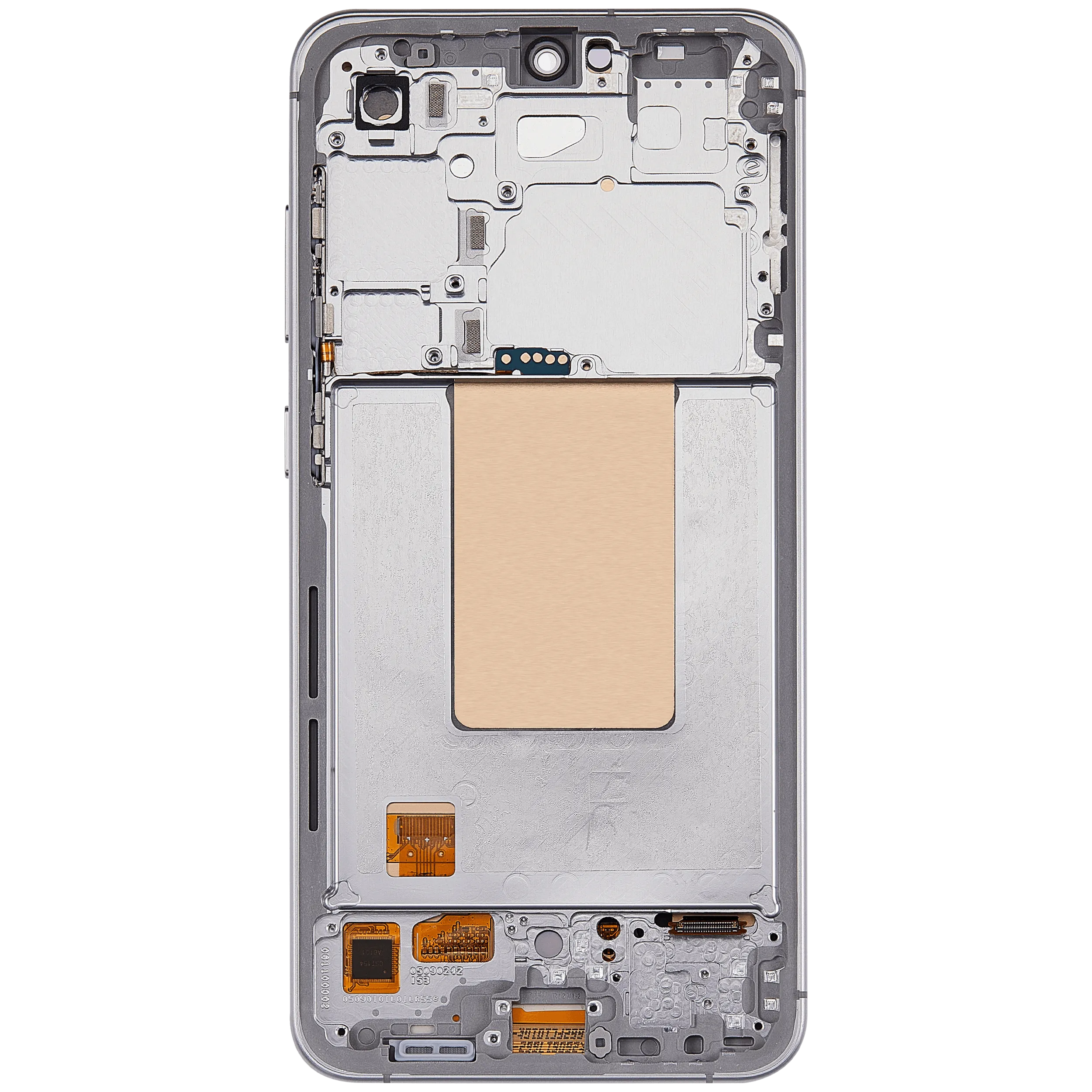 OLED Display mit Rahmen für Samsung Galaxy S24 FE 5G (US & International Version) (6.62") (Aftermarket Plus) (Gray (Grau)) – Bild 4