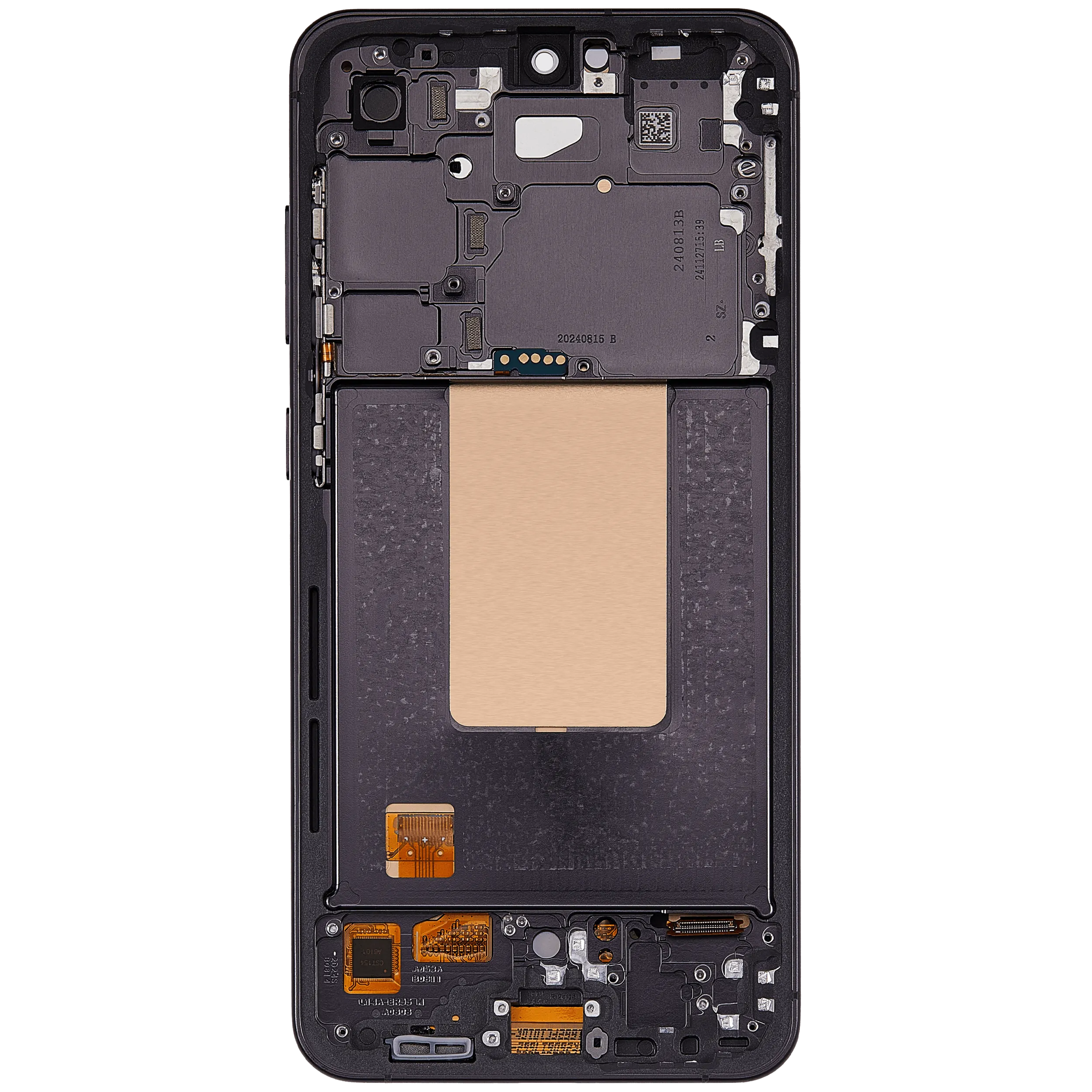 OLED Display mit Rahmen für Samsung Galaxy S24 FE 5G (US & International Version) (6.62") (Aftermarket Plus) (Graphite) – Bild 4