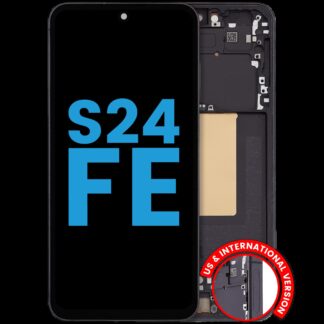 LCD Display mit Rahmen für Samsung Galaxy S24 FE 5G (US & International Version) (Aftermarket : incell) (Graphite)