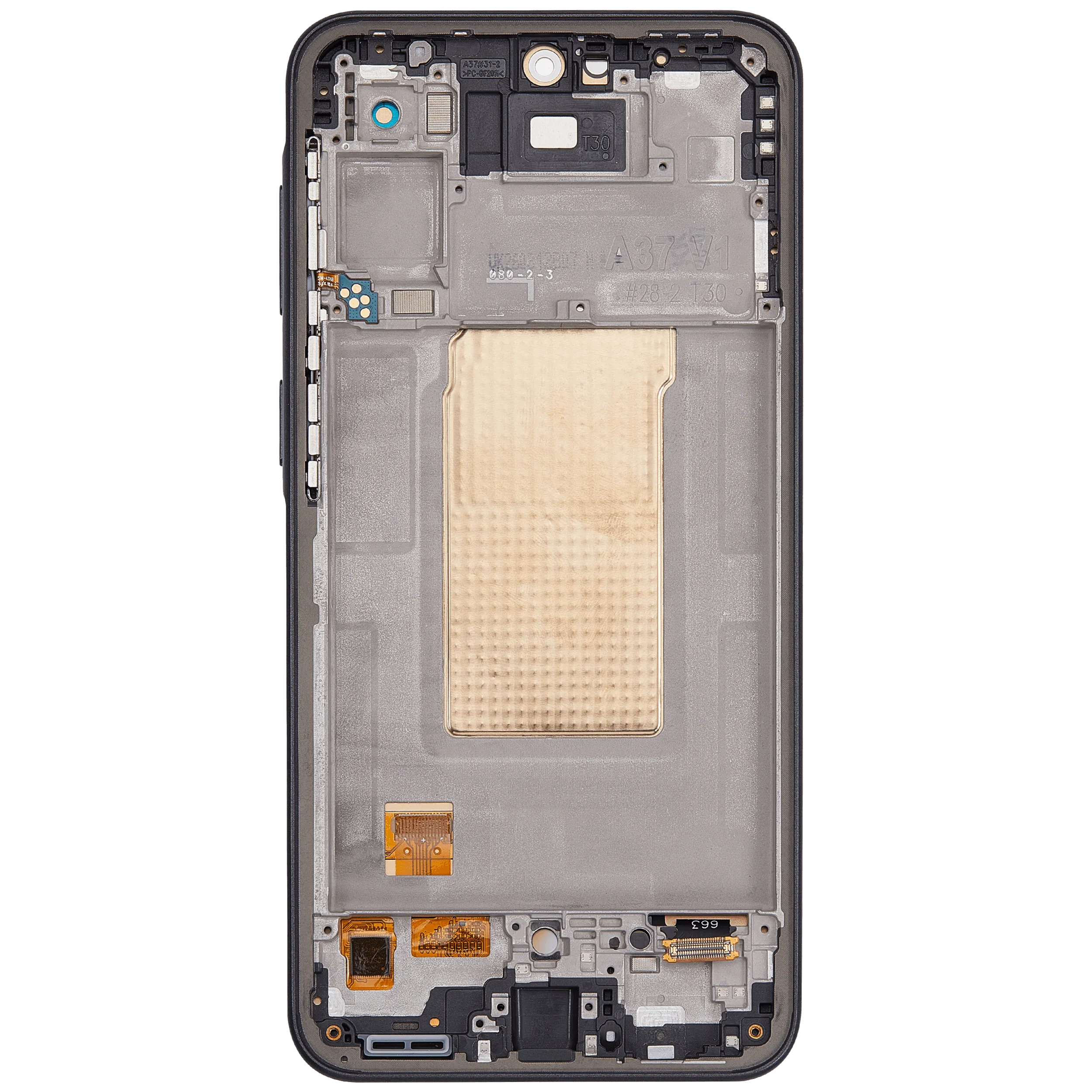 OLED Display mit Rahmen für Samsung Galaxy A37 5G (A376 / 2026) (6.62") (Aftermarket Plus) (Charkoal) – Bild 4