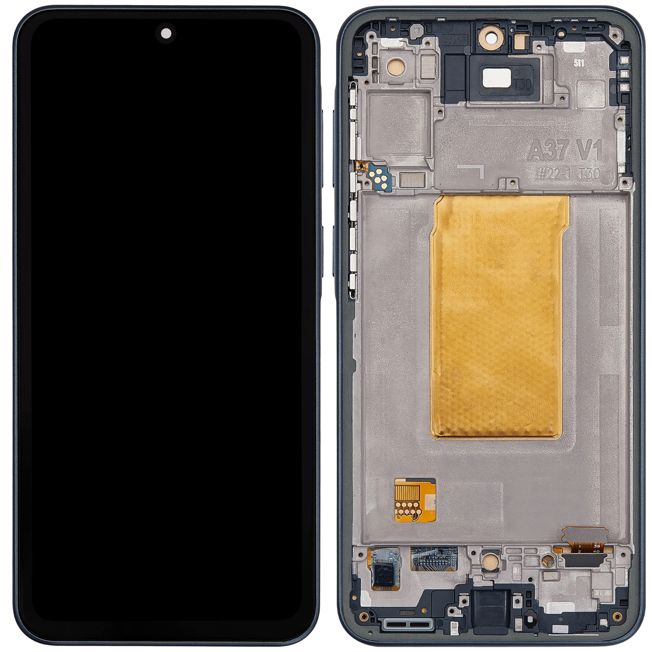 LCD Display mit Rahmen für Samsung Galaxy A37 5G (A376 / 2026) (Aftermarket : incell) (Charkoal) – Bild 2