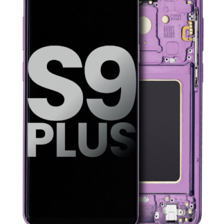 LCD Display mit Rahmen (ohne FingerPrint Sensor) für Samsung Galaxy S9 Plus (US & International) (Aftermarket: Incell) (Midnight Black (Schwarz))