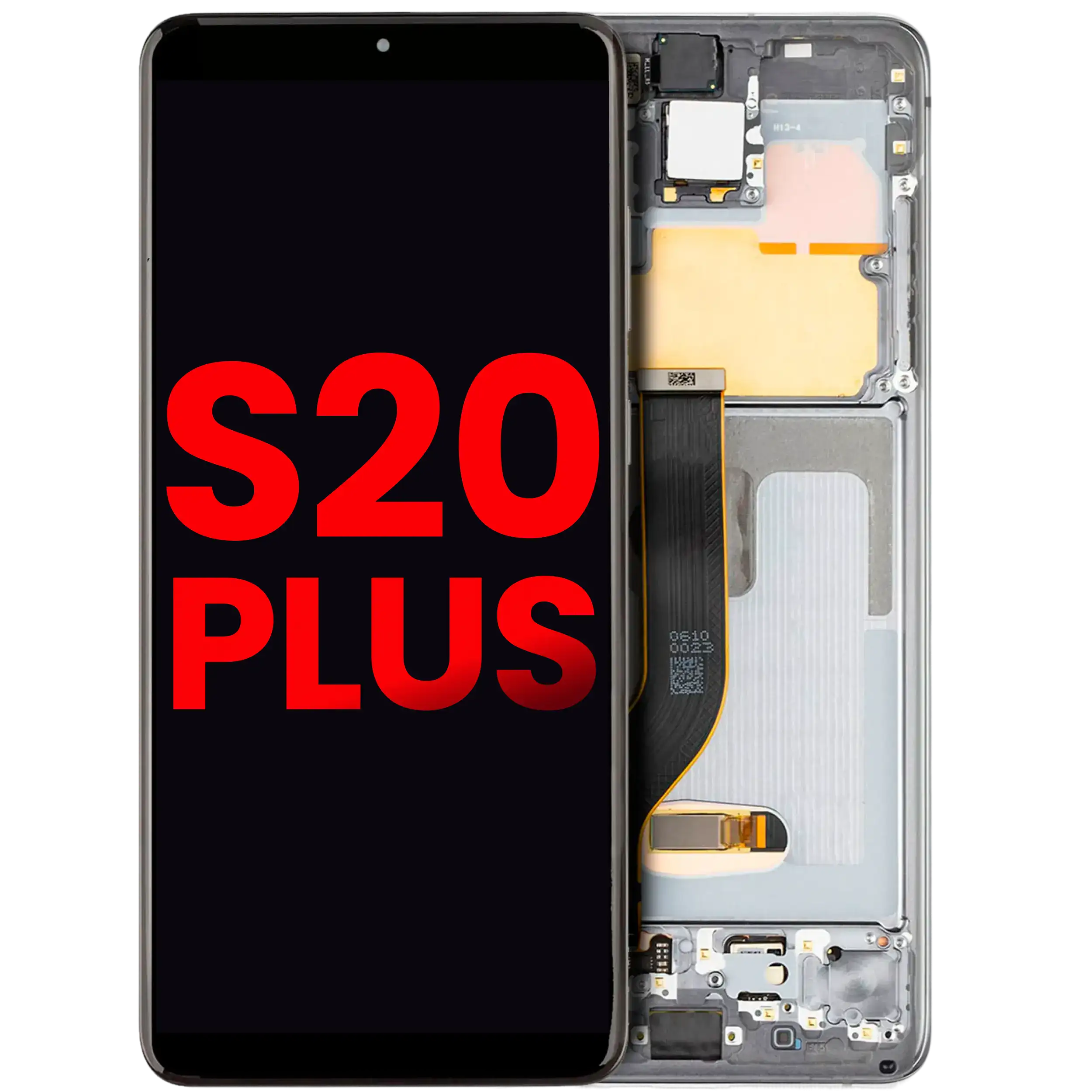 LCD Display mit Rahmen (ohne FingerPrint Sensor) für Samsung Galaxy S20 Plus 5G (US & International) (Aftermarket: Incell) (Cosmic Black) – Bild 3