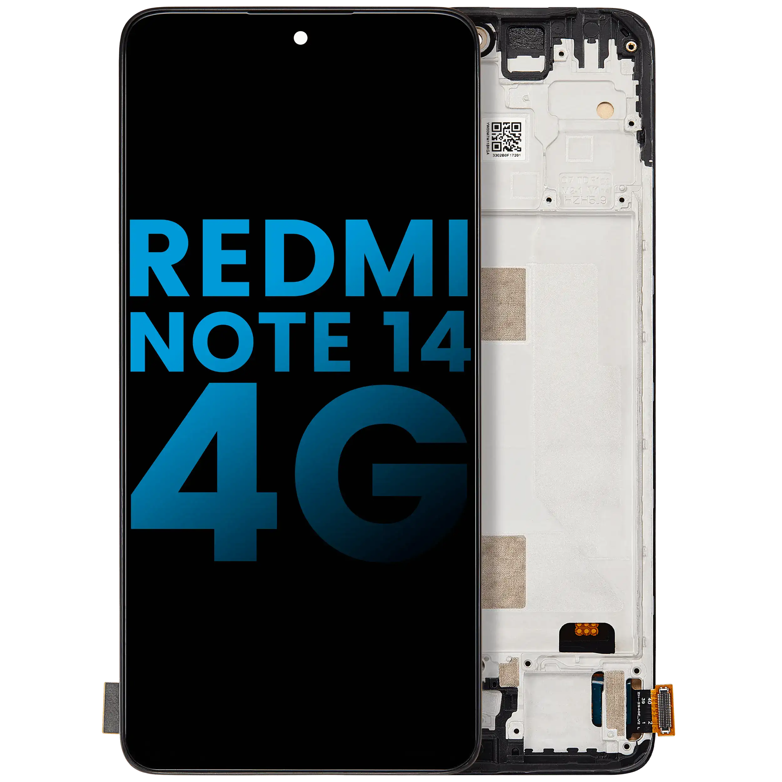 OLED Display mit Rahmen für Xiaomi Redmi Note 14 4G (EU Version) (Aftermarket Plus) – Bild 2
