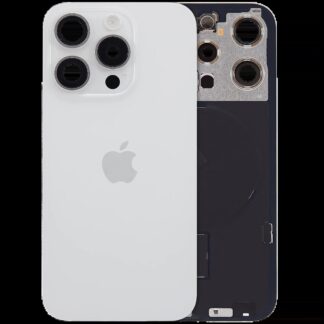 Rückglas mit MagSafe Magnet & NFC & Taschenlampen-Flexkabel für IPhone 15 Pro (Original) (White Titanium)
