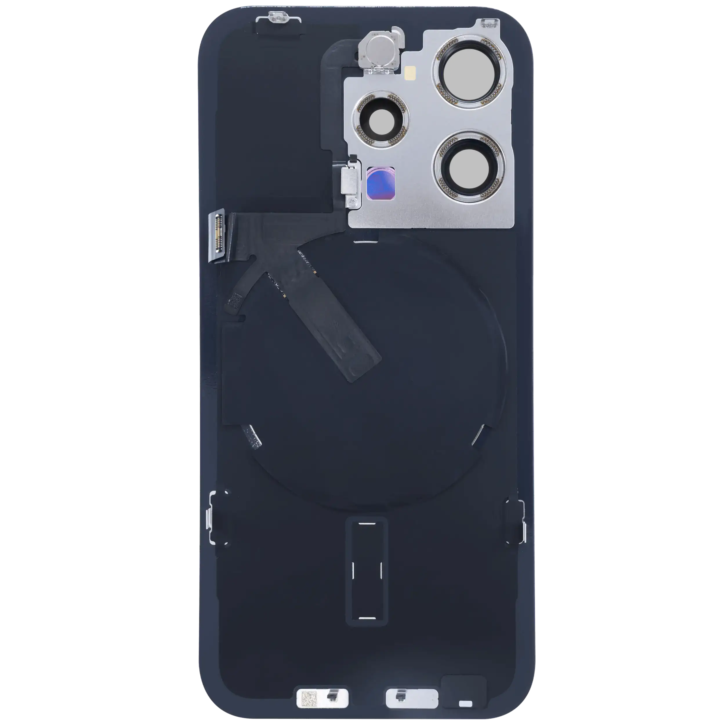 Rückglas mit MagSafe Magnet & NFC & Taschenlampen-Flexkabel für IPhone 15 Pro (Original) (Natural Titanium) – Bild 4
