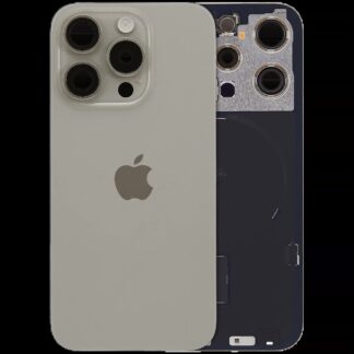 Rückglas mit MagSafe Magnet & NFC & Taschenlampen-Flexkabel für IPhone 15 Pro (Original) (Natural Titanium)