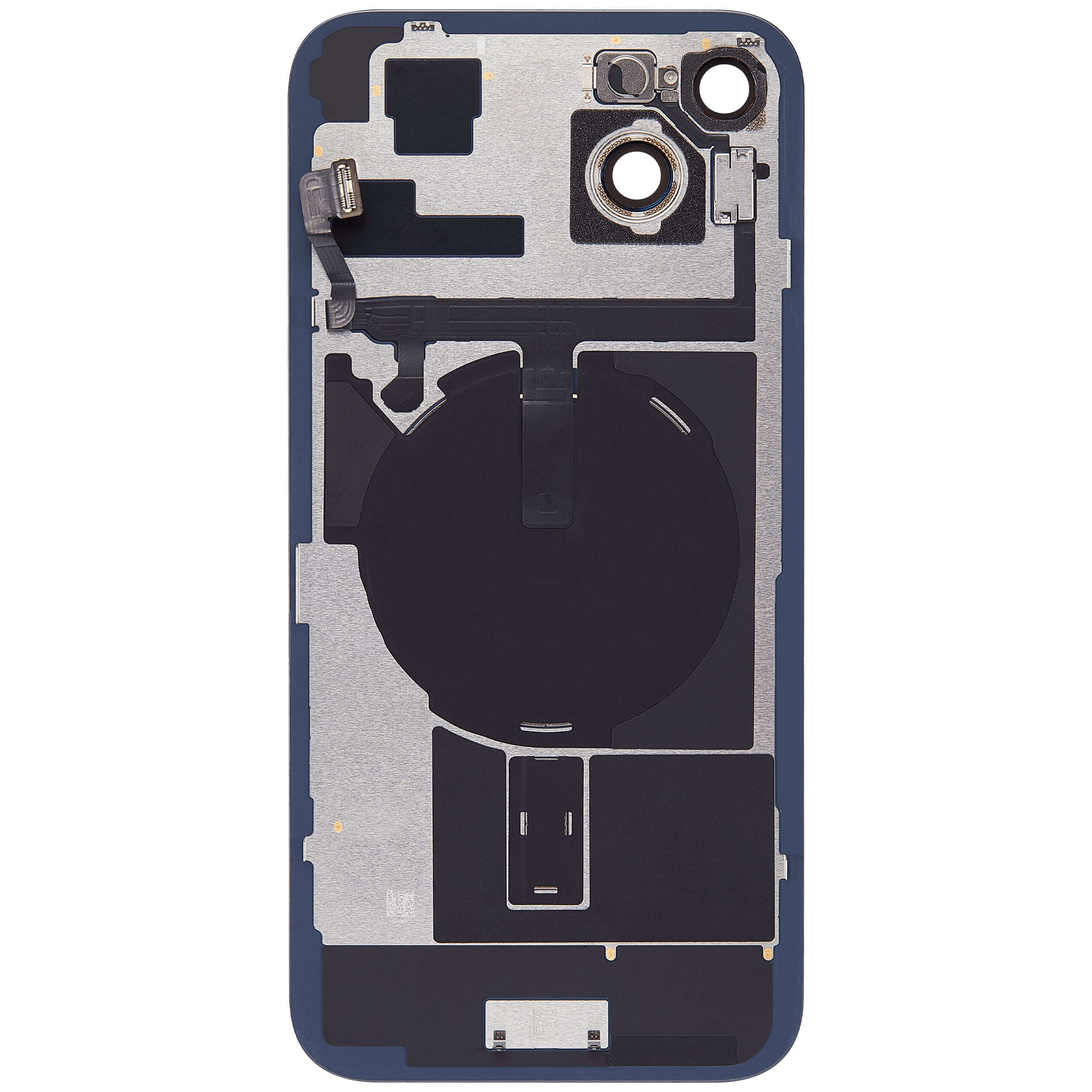 Rückglas mit MagSafe Magnet & NFC & Taschenlampen-Flexkabel für IPhone 15 Plus (Original) (Black (Schwarz)) – Bild 4