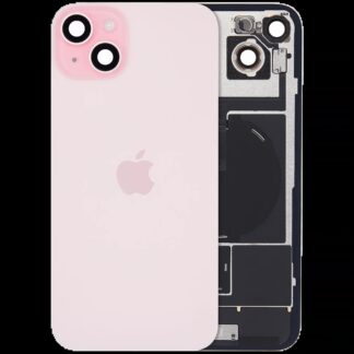 Rückglas mit MagSafe Magnet & NFC & Taschenlampen-Flexkabel für IPhone 15 Plus (Original) (Pink (Rosa))