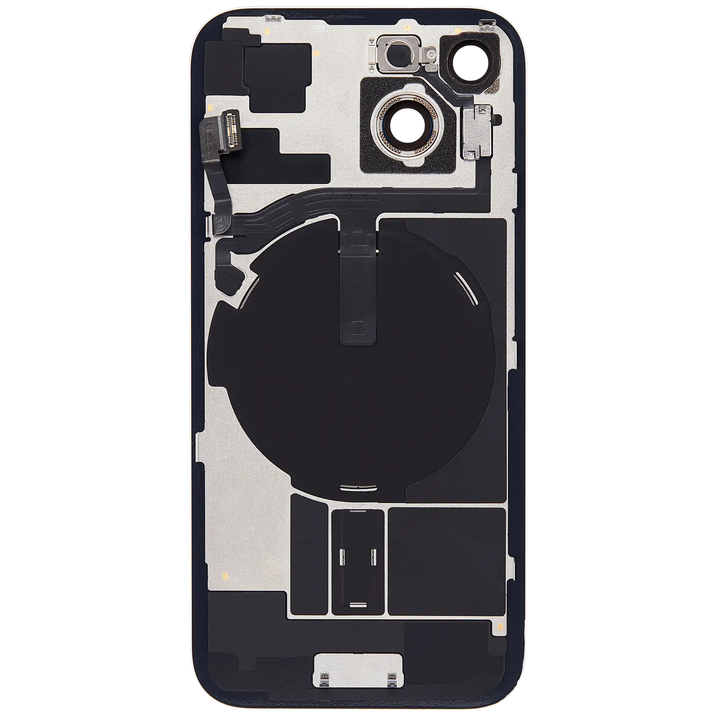 Rückglas mit MagSafe Magnet & NFC & Taschenlampen-Flexkabel für IPhone 15 (Original) (Yellow) – Bild 4