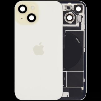 Rückglas mit MagSafe Magnet & NFC & Taschenlampen-Flexkabel für IPhone 15 (Original) (Yellow)