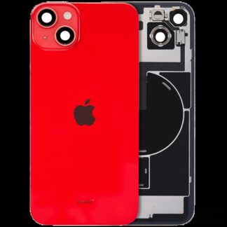 Rückglas mit MagSafe Magnet & NFC & Taschenlampen-Flexkabel für iPhone 14 Plus (Original) (Red (Rot))