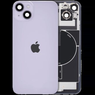 Rückglas mit MagSafe Magnet & NFC & Taschenlampen-Flexkabel für iPhone 14 Plus (Original) (Purple (Violett))