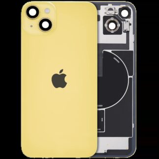 Rückglas mit MagSafe Magnet & NFC & Taschenlampen-Flexkabel für iPhone 14 Plus (Original) (Yellow)