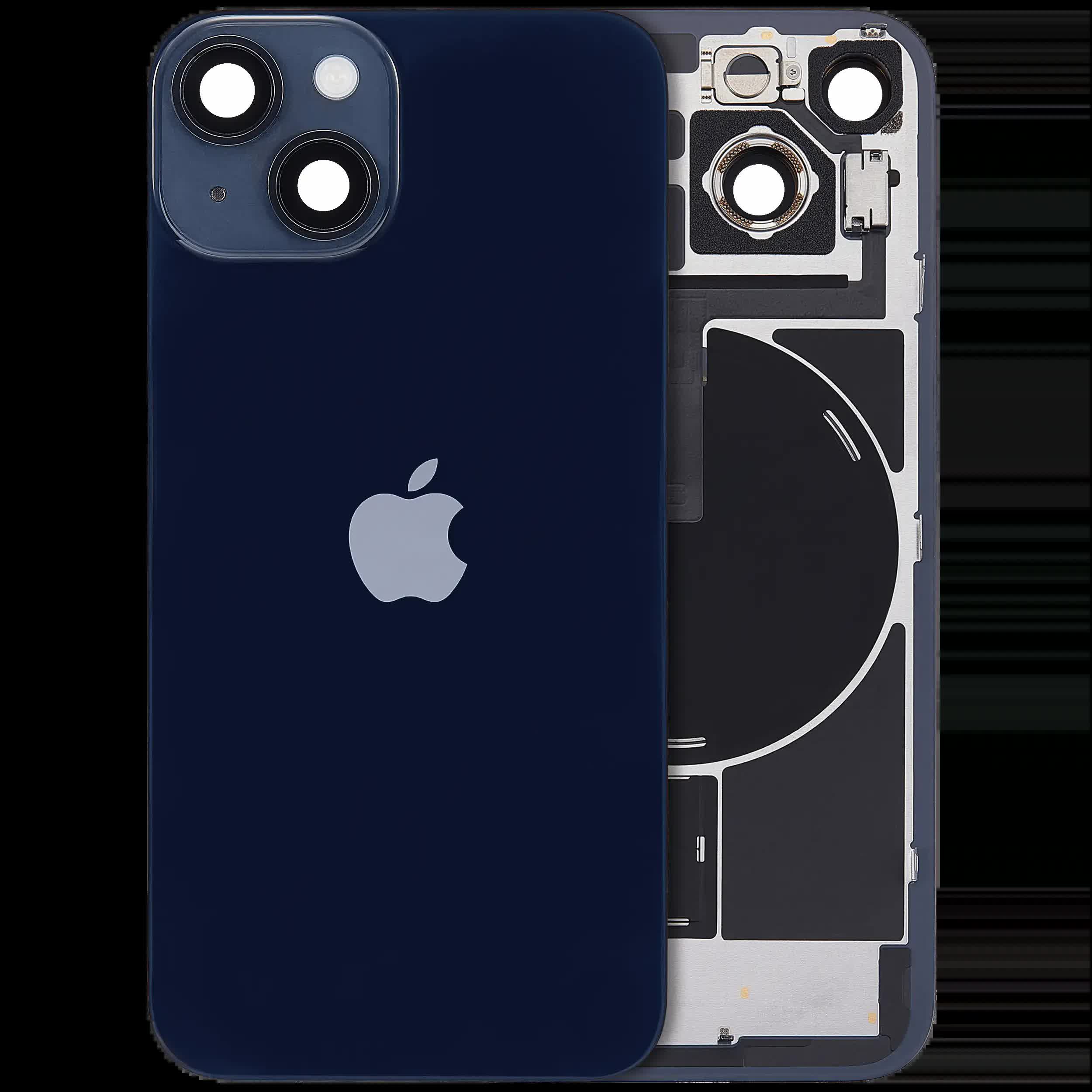 Rückglas mit MagSafe Magnet & NFC & Taschenlampen-Flexkabel für iPhone 14 (Original) (Midnight)
