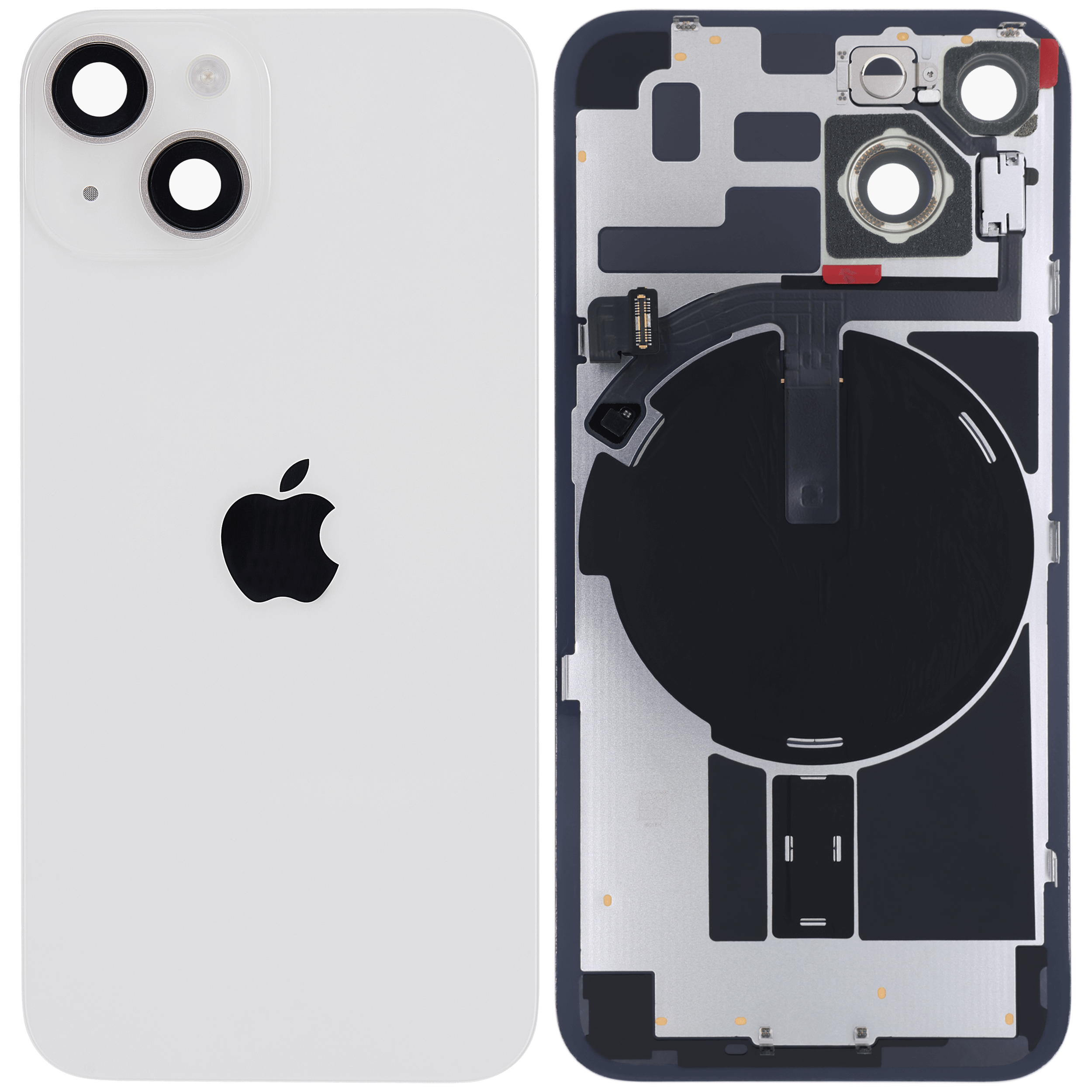 Rückglas mit MagSafe Magnet & NFC & Taschenlampen-Flexkabel für iPhone 14 (Original) (Starlight) – Bild 2