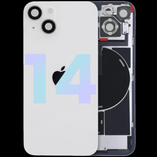 Rückglas mit MagSafe Magnet & NFC & Taschenlampen-Flexkabel für iPhone 14 (Original) (Starlight)