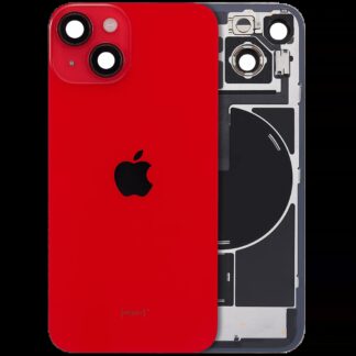 Rückglas mit MagSafe Magnet & NFC & Taschenlampen-Flexkabel für iPhone 14 (Original) (Red (Rot))