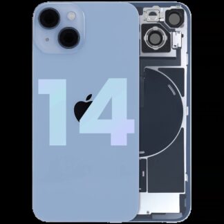 Rückglas mit MagSafe Magnet & NFC & Taschenlampen-Flexkabel für iPhone 14 (Original) (Blue (Blau))