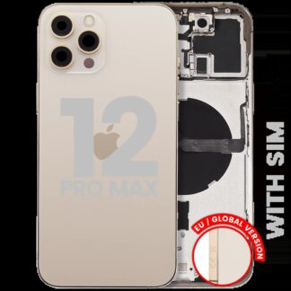 Rückgehäuse mit Kleinteilen für iPhone 12 Pro Max (EU / globale Version) (ausgebautes Originalteil: Grade C) (Gold)