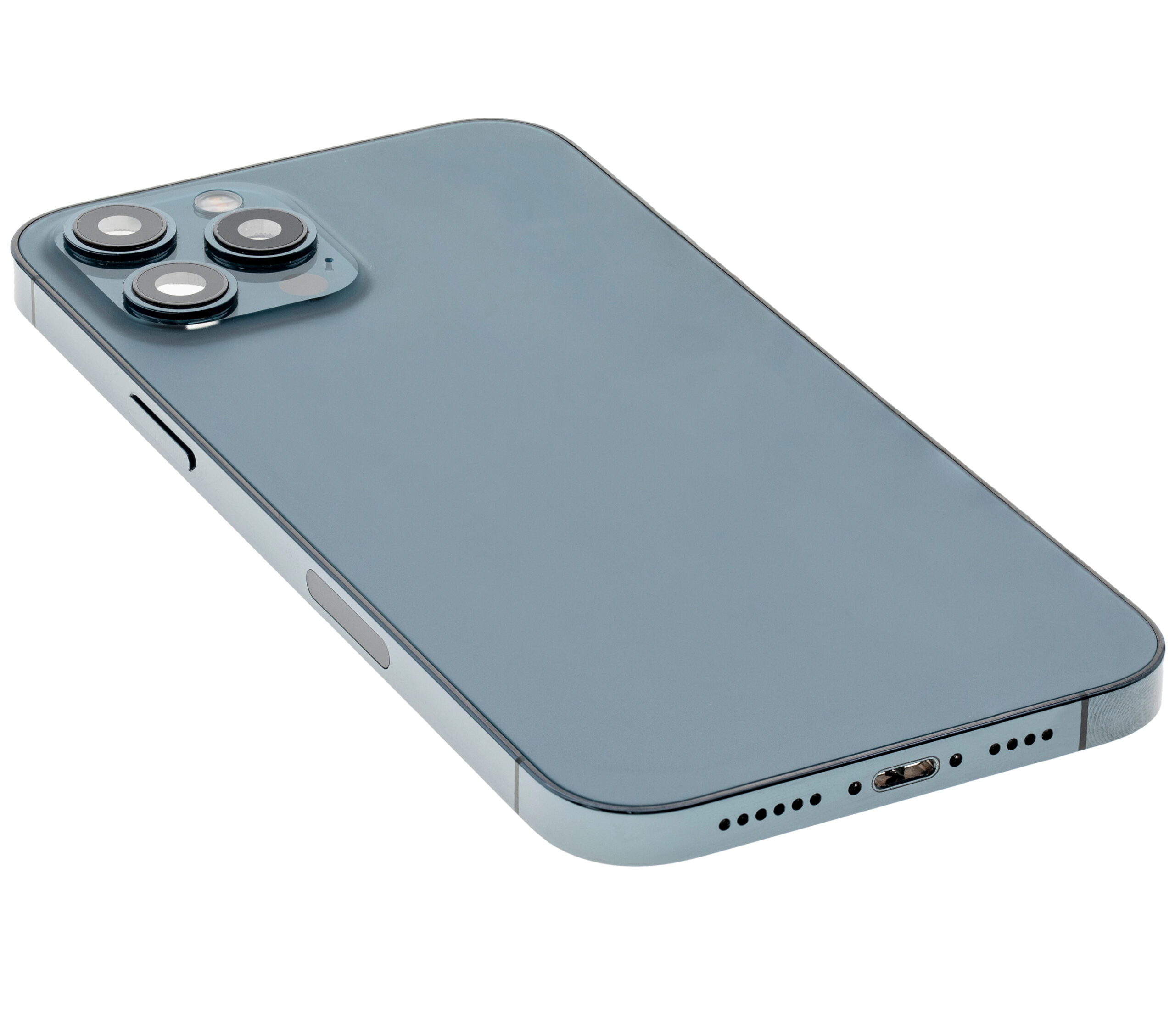 Rückgehäuse mit Kleinteilen für iPhone 12 Pro Max (EU / globale Version) (ausgebautes Originalteil: Grade C) (Pacific Blue) – Bild 4