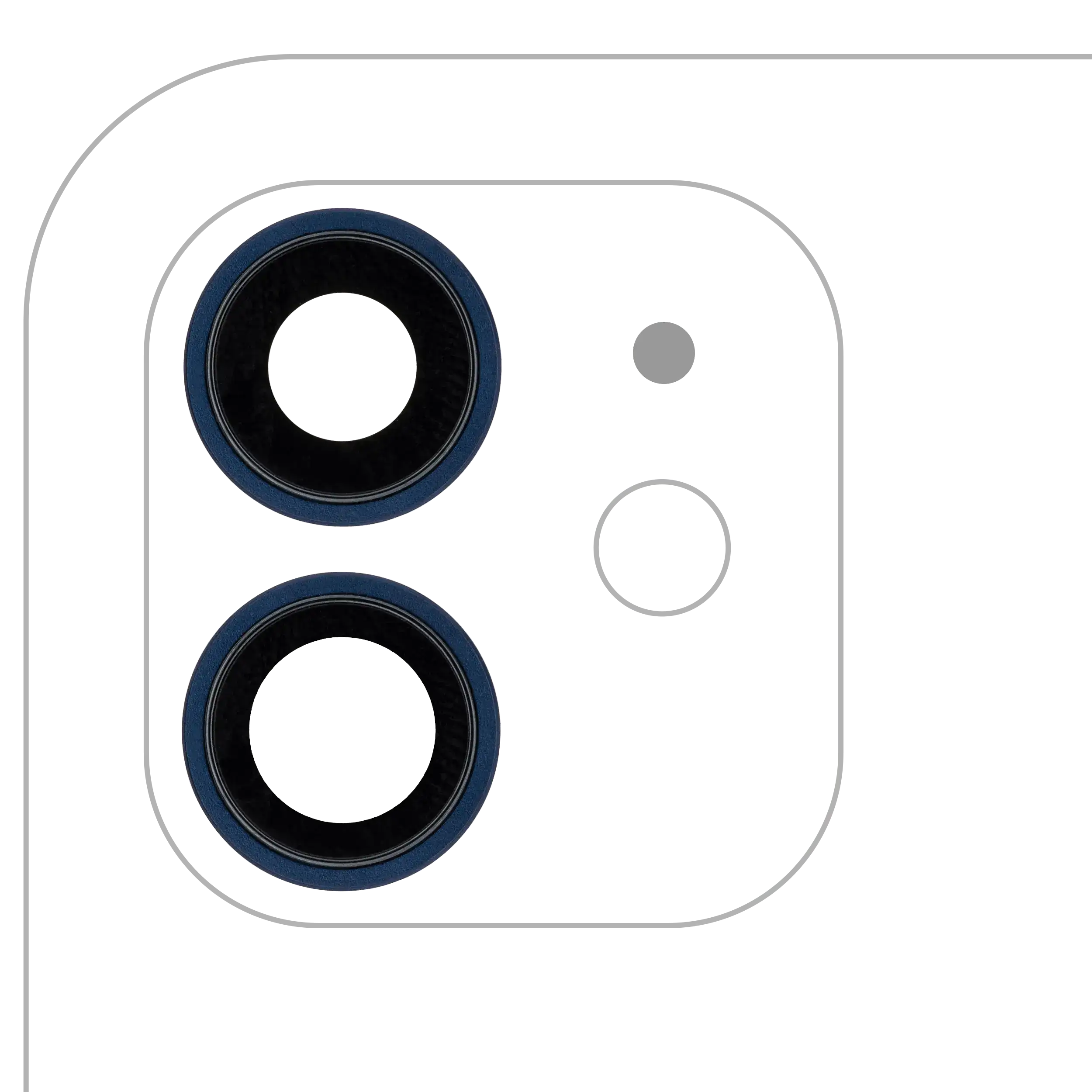Rückkamera-Blendenring einzeln für iPhone 12 / 12 Mini (2-teiliges Set) (Blue (Blau)) – Bild 3