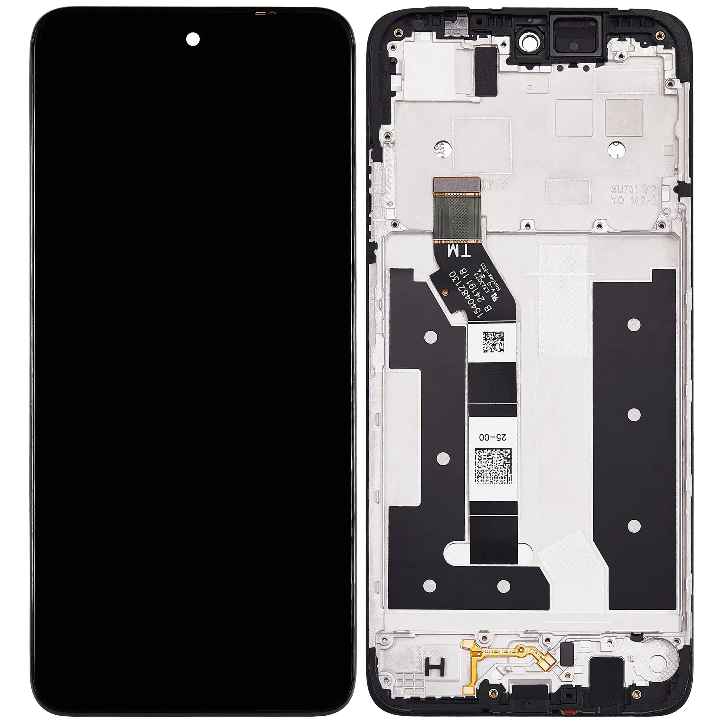 LCD Display mit Rahmen für Motorola Moto G35 5G (XT2433 / 2024) (professionell aufgearbeitet) – Bild 2
