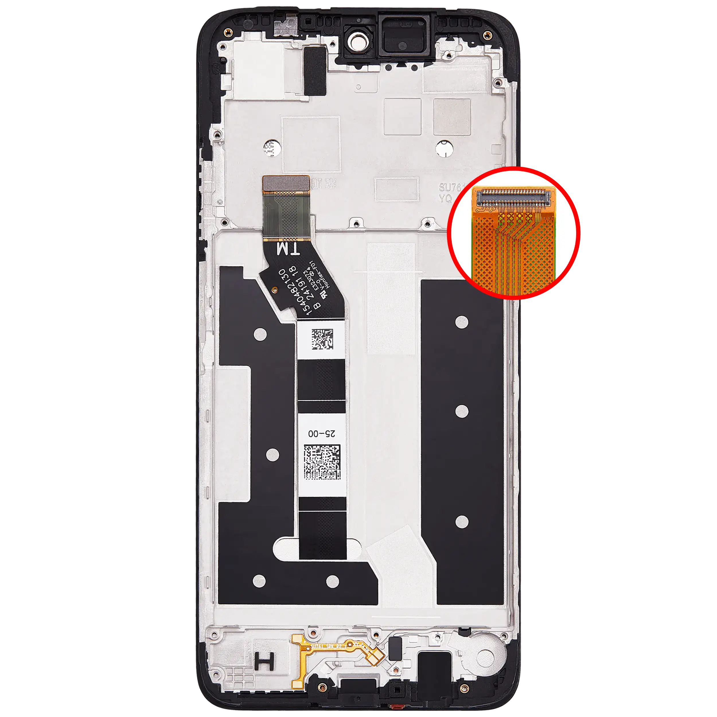 LCD Display mit Rahmen für Motorola Moto G35 5G (XT2433 / 2024) (professionell aufgearbeitet) – Bild 4