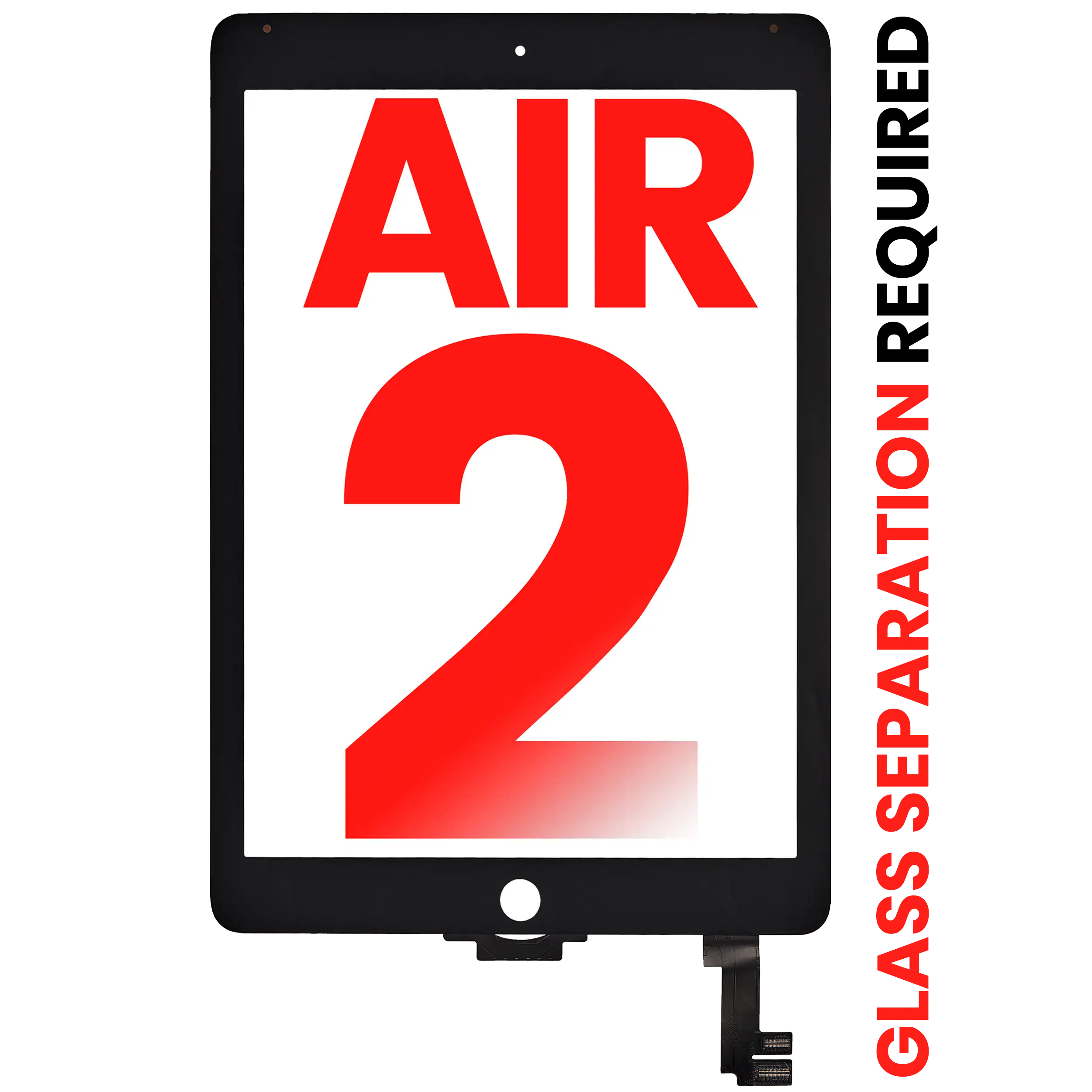 Touchscreen-Digitizer für iPad Air 11" (2024 / 2025 / 2026) (OCA vormontiert & Glas Separation erforderlich) (Premium) (WiFi / Cellular) (Black (Schwarz)) – Bild 2