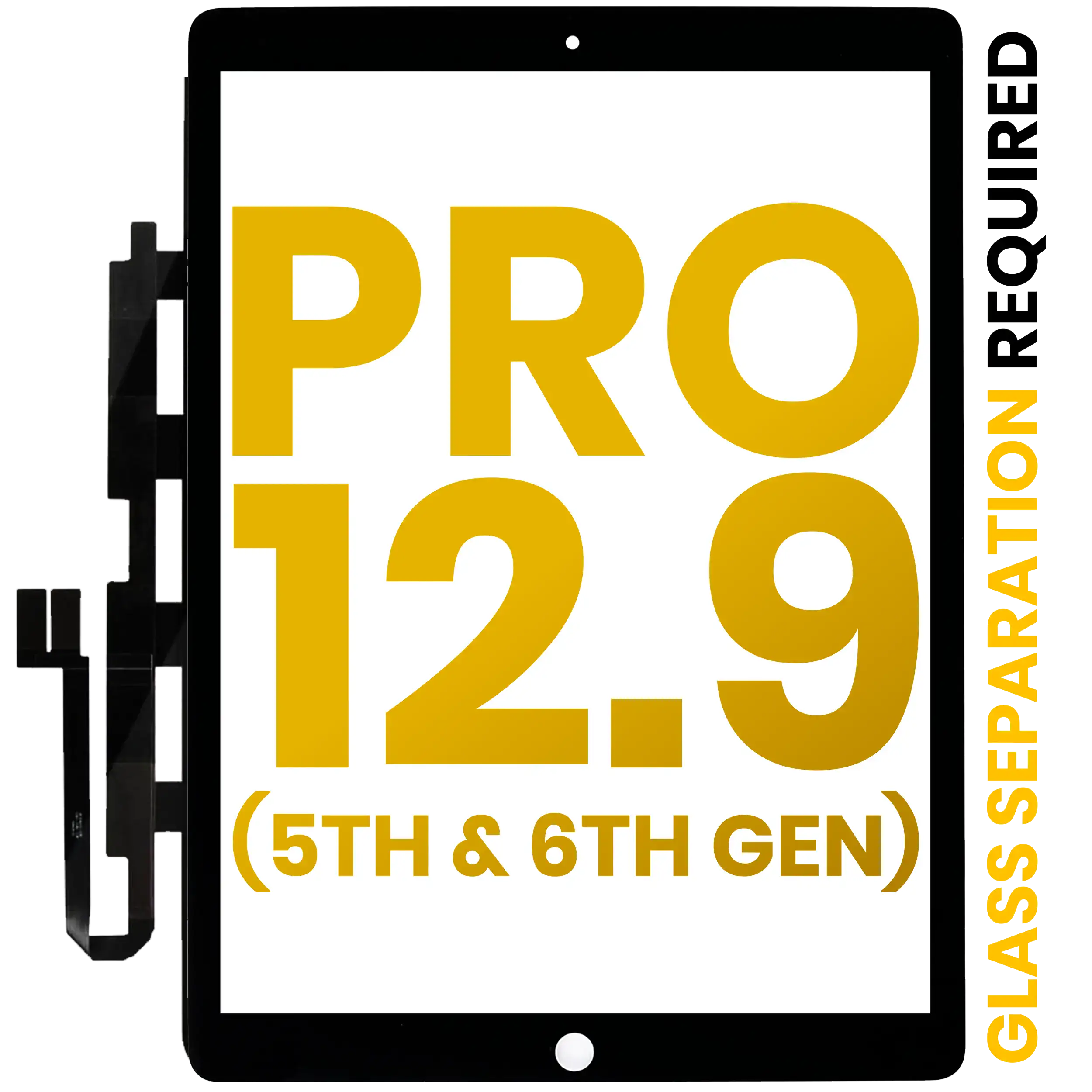 Touchscreen-Digitizer für iPad Air 11" (2024 / 2025 / 2026) (OCA vormontiert & Glas Separation erforderlich) (Premium) (WiFi / Cellular) (Black (Schwarz)) – Bild 5