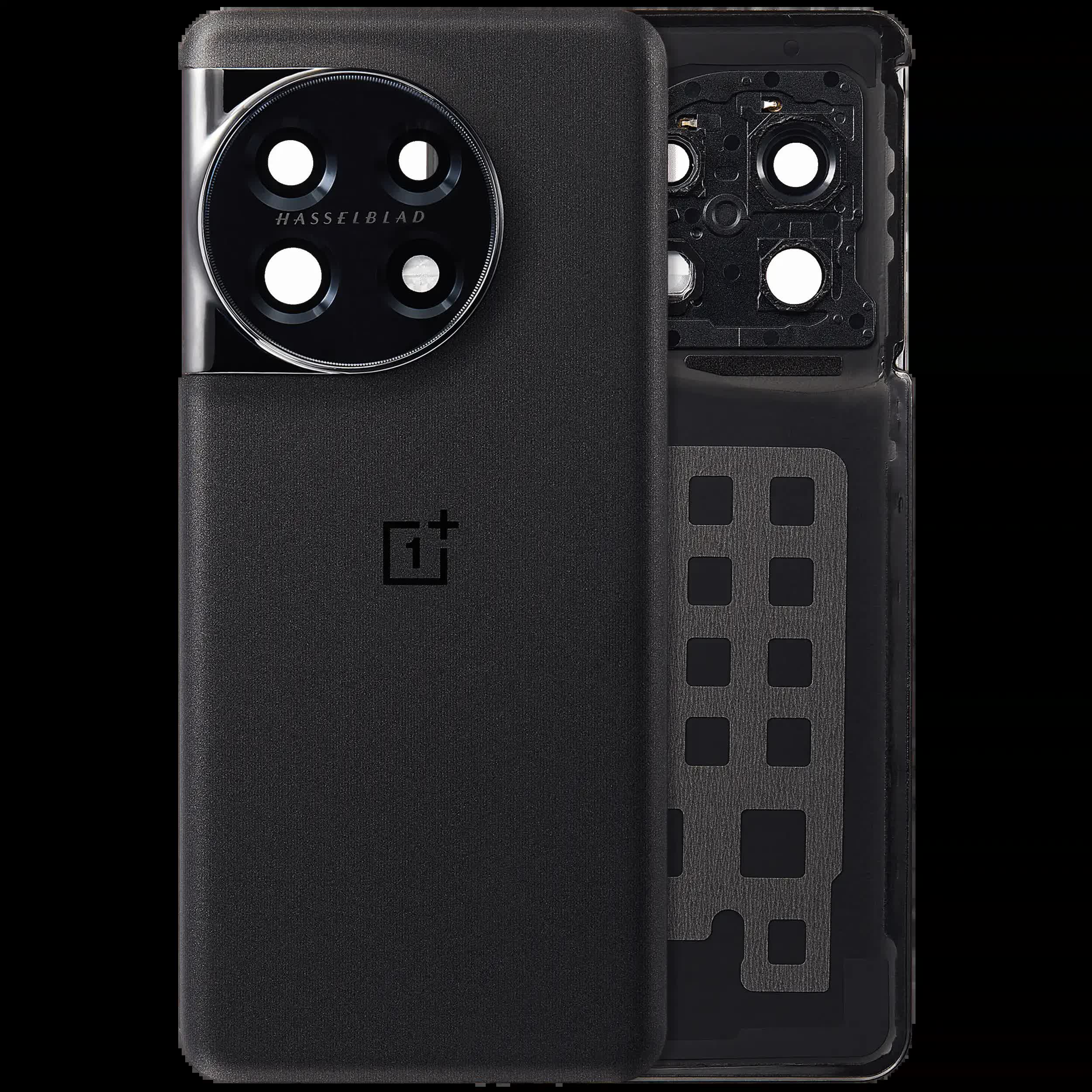 Rückdeckelglas mit Kameraglas Halterung für OnePlus 11 (Titan Black)